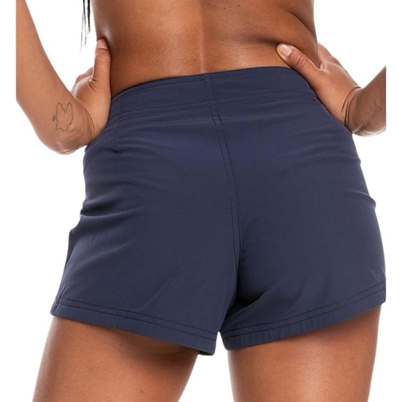 ROXY navy blue Women's Board Quick Dry swim Suit Shorts 2 inch Swimsuit Bottoms - Picture 6 of 9